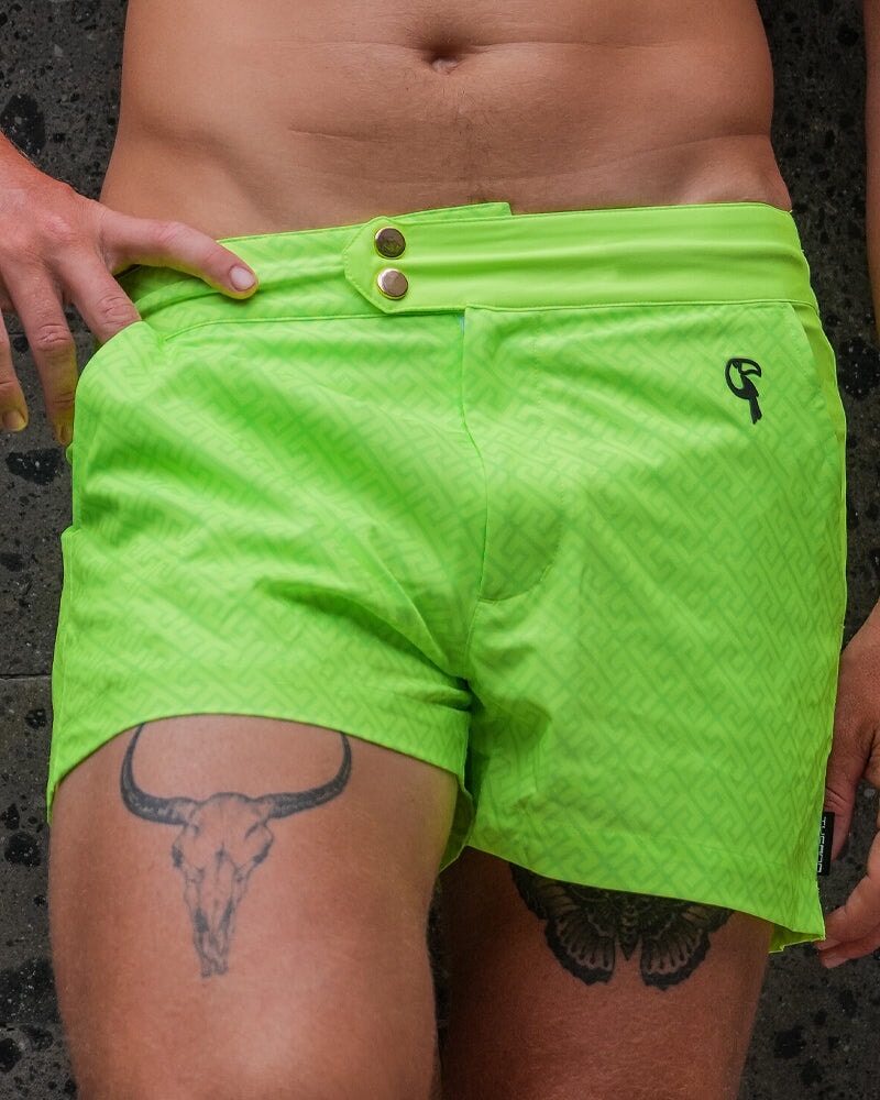 Luxe Swim Trunks - Lime Swim Trunks Tucann 