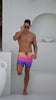 Faded waves mens swim trunks