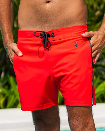 Pure Red 5" Shorts / Board shorts Tucann 