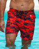 Red Camo Swim Trunks - 5