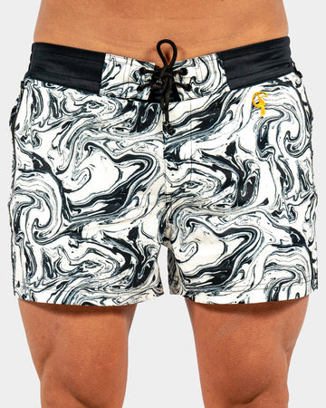 Cookies & Cream Swirl Swim Trunks - 3