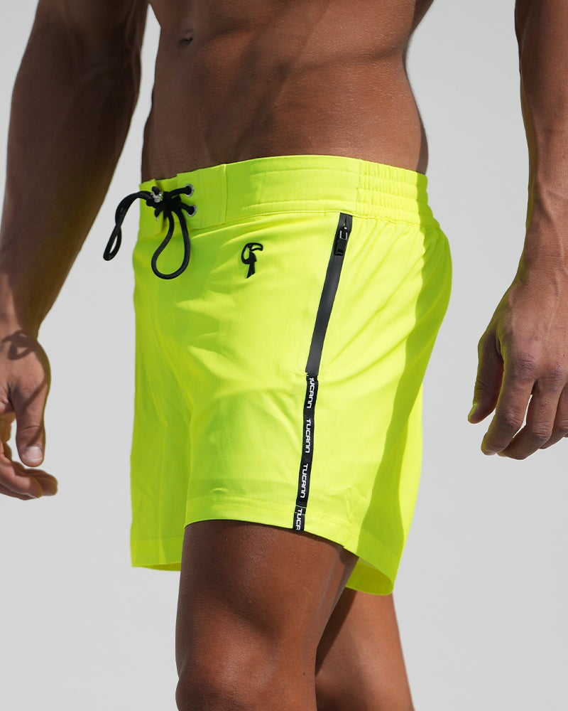 Mens neon yellow swim shorts best sale