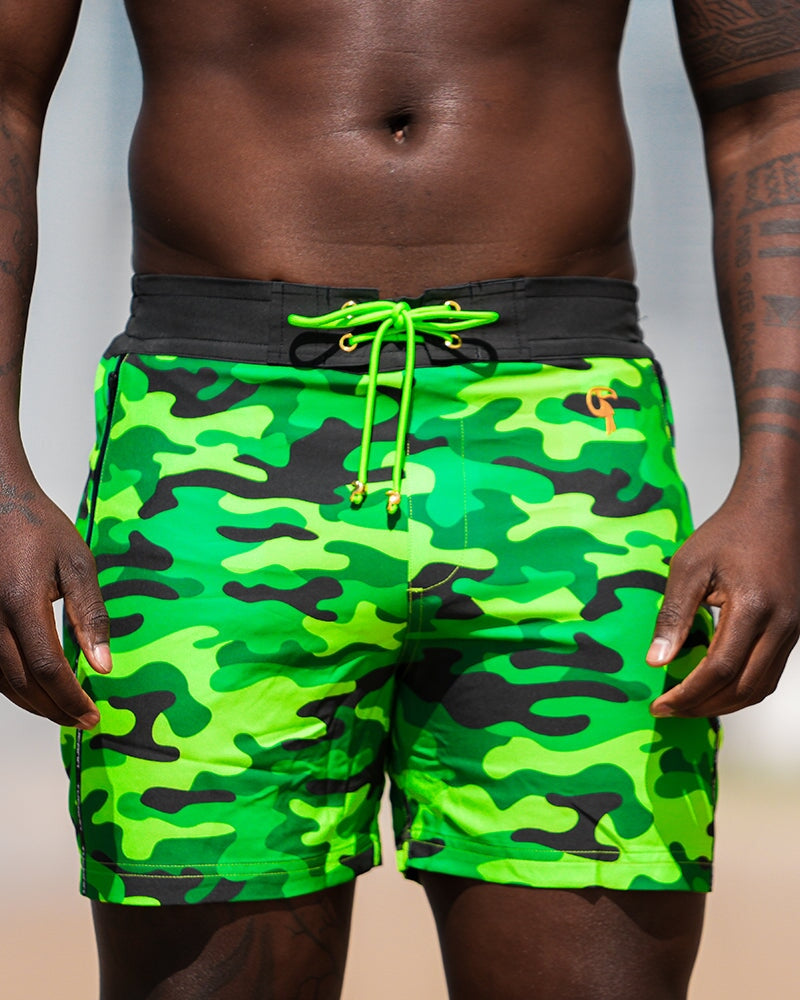Dkny Kids camouflage-print swim shorts - Green