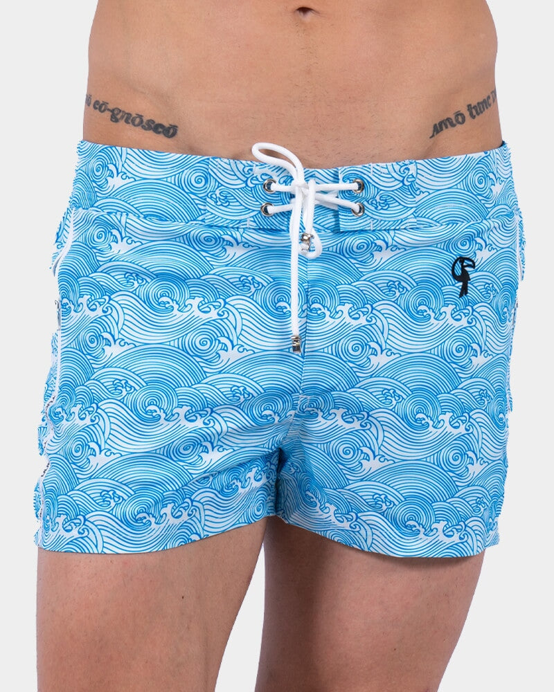 Make Waves Blue Swim Shorts - 3, L